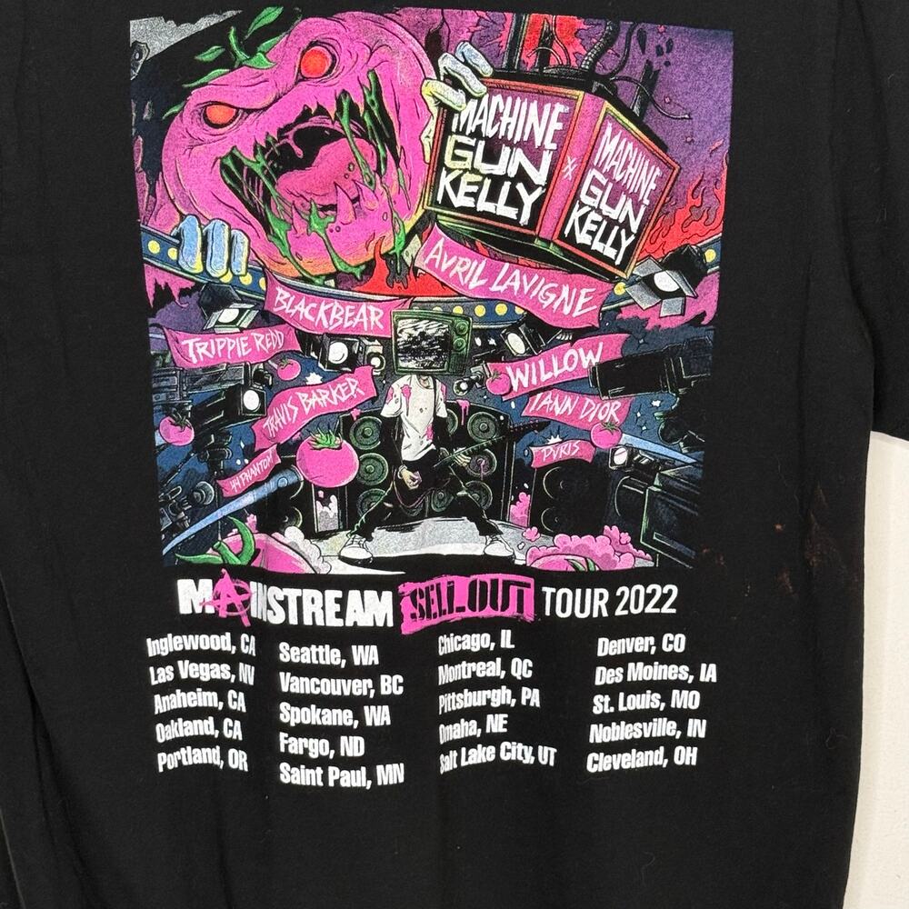 Machine Gun Kelly Mainstream‎ Sellout Tour Tee Large Black Punk Emo Band Shirt - Picture 6 of 9
